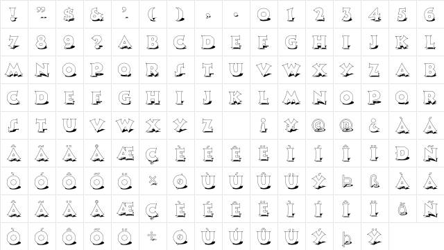 FZ JAZZY 13 SHADOW Normal  glyph index