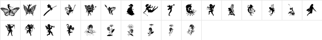 WWFairyFantasy Regular  glyph index