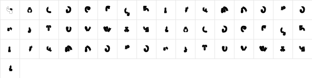 Semi Shaft Regular  glyph index