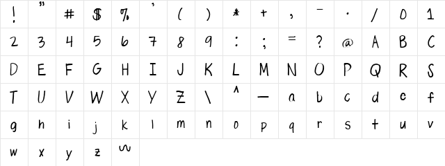 MichelleMarker Marker  glyph index
