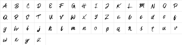 Rampage Kid Regular  glyph index
