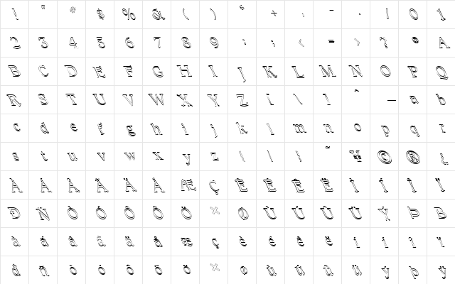 FZ ROMAN 23 HOLLOW LEFTY Normal  glyph index