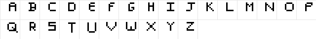 Connor's Epic Font Regular  glyph index
