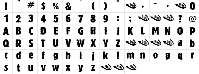 HeartOfStone Regular  glyph index