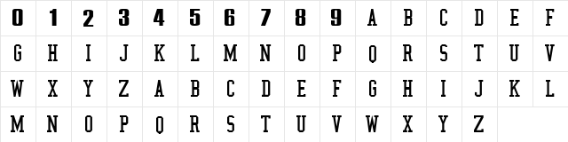 NBA Jazz Regular  glyph index