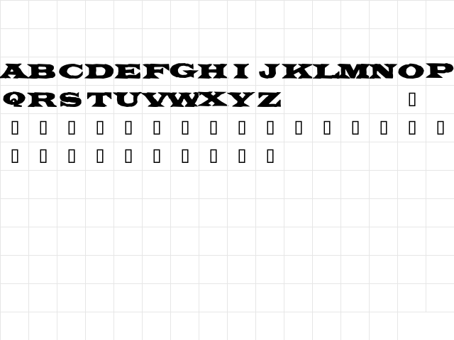 Pork Soda Regular  glyph index