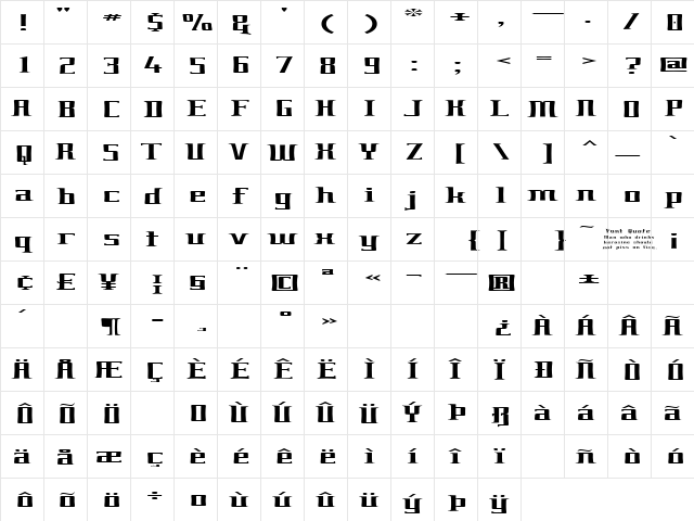 Cultural Stupidity Regular  glyph index