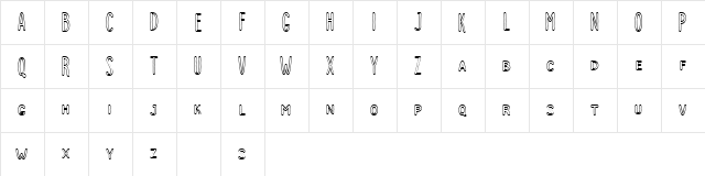 Dutchy Free Outline Regular  glyph index