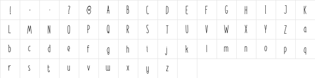 Poetry Regular  glyph index