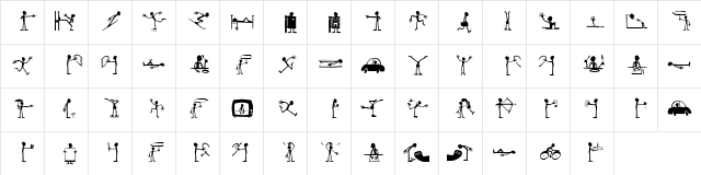 GiacomettiLL Medium  glyph index