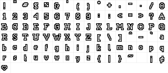 ThisSmackyOutlin Medium  glyph index