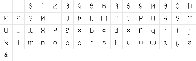 Hexa Regular  glyph index