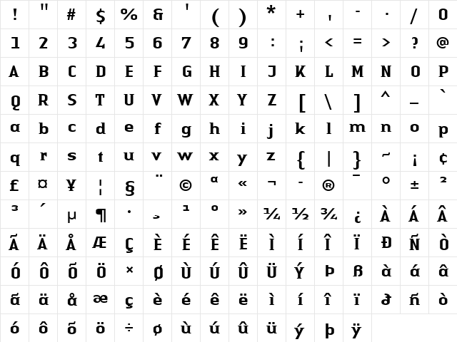 LTAuthenticSmallSerif Medium Medium  glyph index