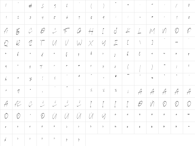 Summer Pisces Regular  glyph index