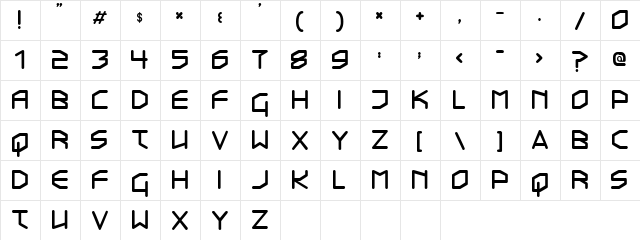 Transistor 2.15 Regular  glyph index