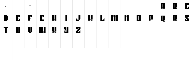 Kahnstruct Regular  glyph index
