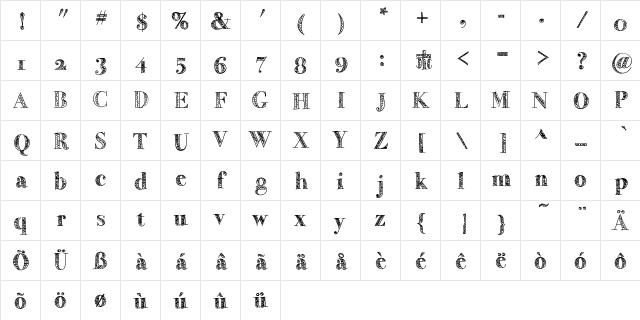 LittleBird Medium  glyph index