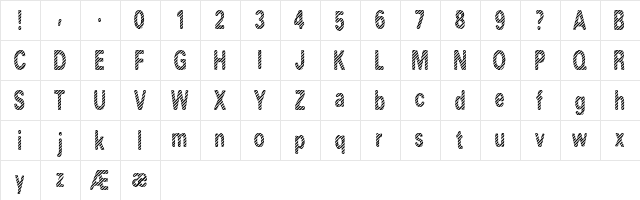 Candy Stripe (BRK) Regular  glyph index