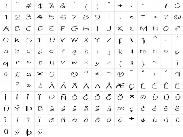 FZ HAND 1 MANGLED EX Normal  glyph index