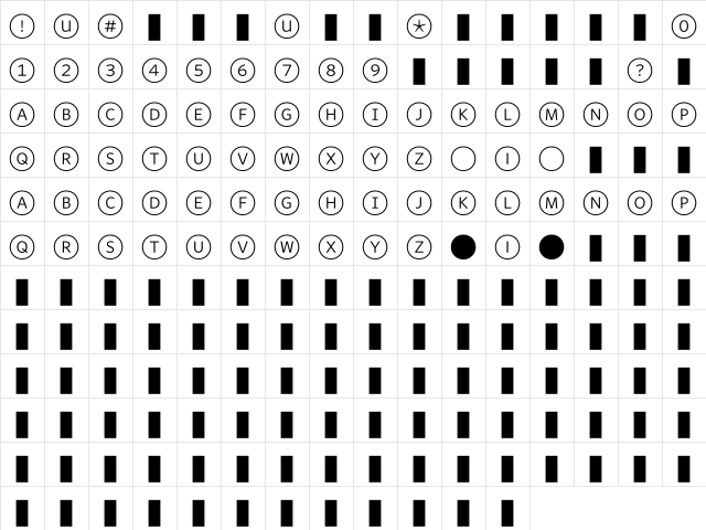 WhitneyIndexWhite RoundLt1  glyph index