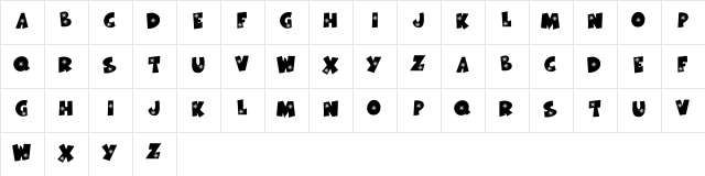 KR Snowflake Regular  glyph index
