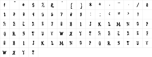 Walbaum Book Regular  glyph index