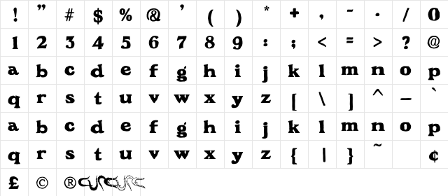 Cure- Wish Normal  glyph index