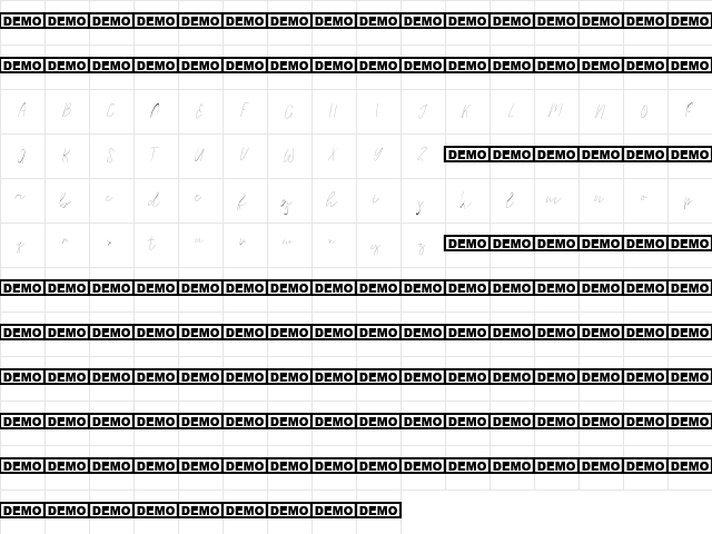 Warm Memories Light Regular  glyph index