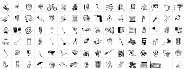 Df Home Improvement ITCTT Regular  glyph index