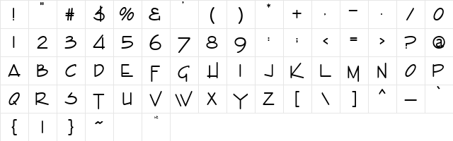 Eco Normal  glyph index