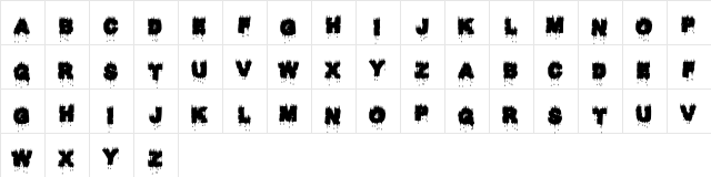 Raptor Kill Regular  glyph index