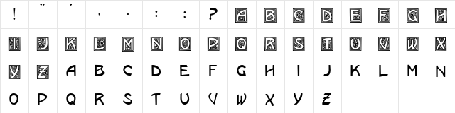 Kramer Plain  glyph index