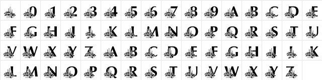 LMS Candle Lit Christmas Eve Regular  glyph index