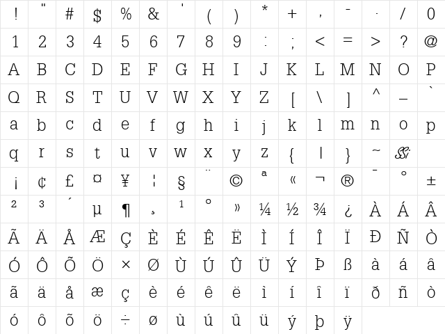 Installation Light SSi Light  glyph index