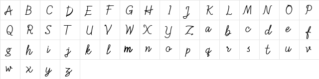 Aullocka - DEMO Regular  glyph index