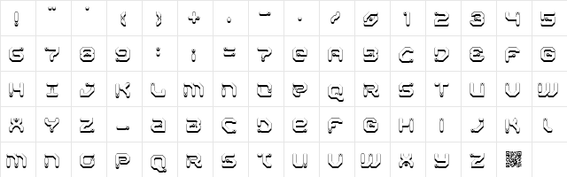 Xiaxide Shadow  glyph index