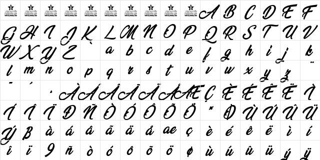 Vegan Style Personal Use Regular  glyph index