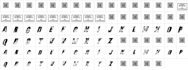 Sons of Noah Italic  glyph index