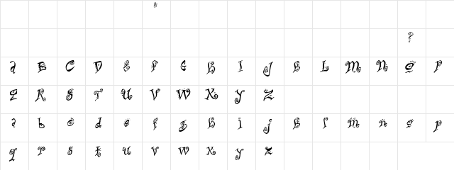 Graslien Regular  glyph index