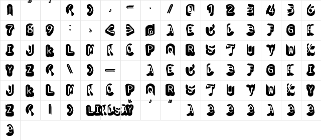 Ossobuco Regular  glyph index