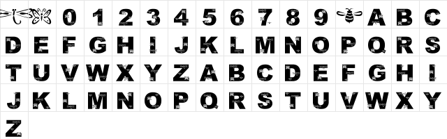 LMS Found In Candice's Garden Regular  glyph index