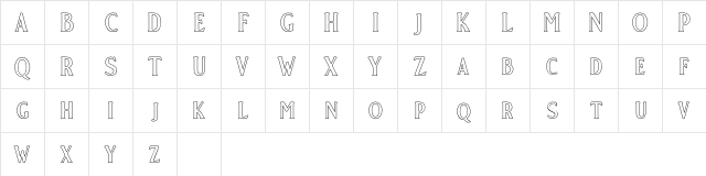 Gold Coast Free Outline Regular  glyph index