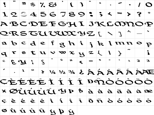 DevotedWorship107 Bold  glyph index