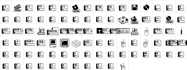 Your Keys Regular  glyph index