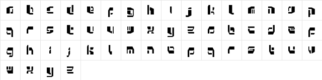 Kosmonaut Regular  glyph index