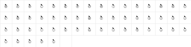 vmapple Regular  glyph index