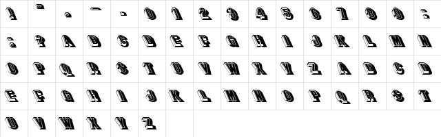 Savannah Fat Extreme Lefti Regular  glyph index