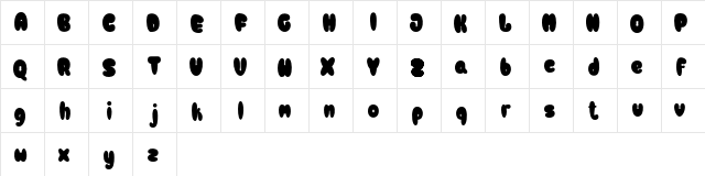 Bulb Regular  glyph index