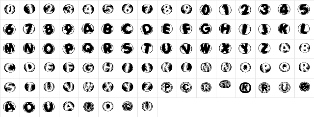 LinocapsBR Regular  glyph index