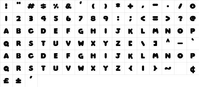 Play time Italic  glyph index